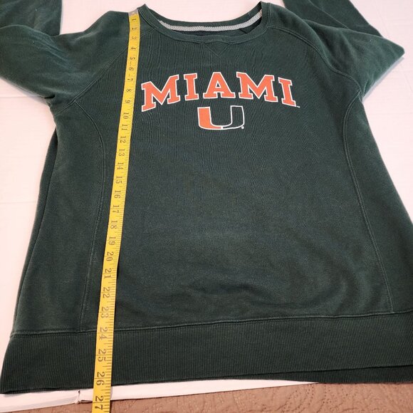 Jansport sz XL men Miami Hurricanes Green Pullover Sweatshirt Football fans - Picture 7 of 9